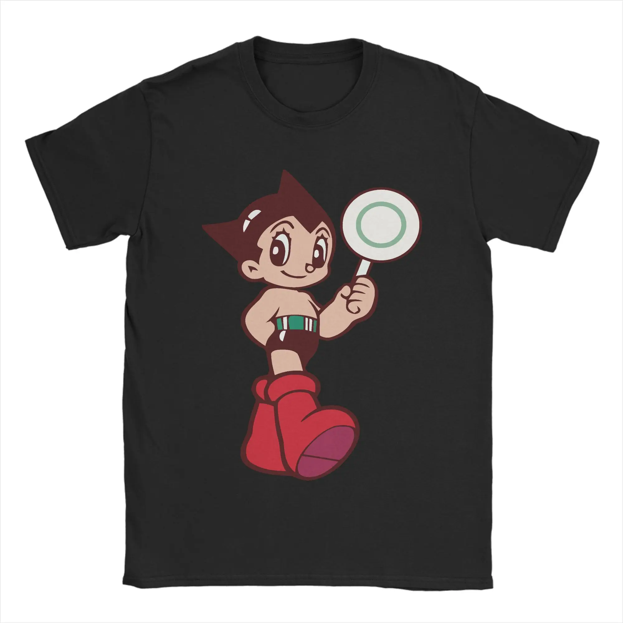 Camiseta Mighty Atom Astroboy Astro Boy para hombre, Camiseta de algodón puro con cuello redondo, camisetas de manga corta de Anime japonés, ropa