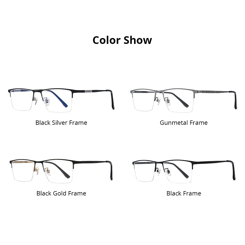 NIANZHEN سبائك التيتانيوم النظارات الإطار الرجال العلامة التجارية تصميم شبه بدون شفة مربع النظارات النساء خفيفة نصف حافة نظارات 69772