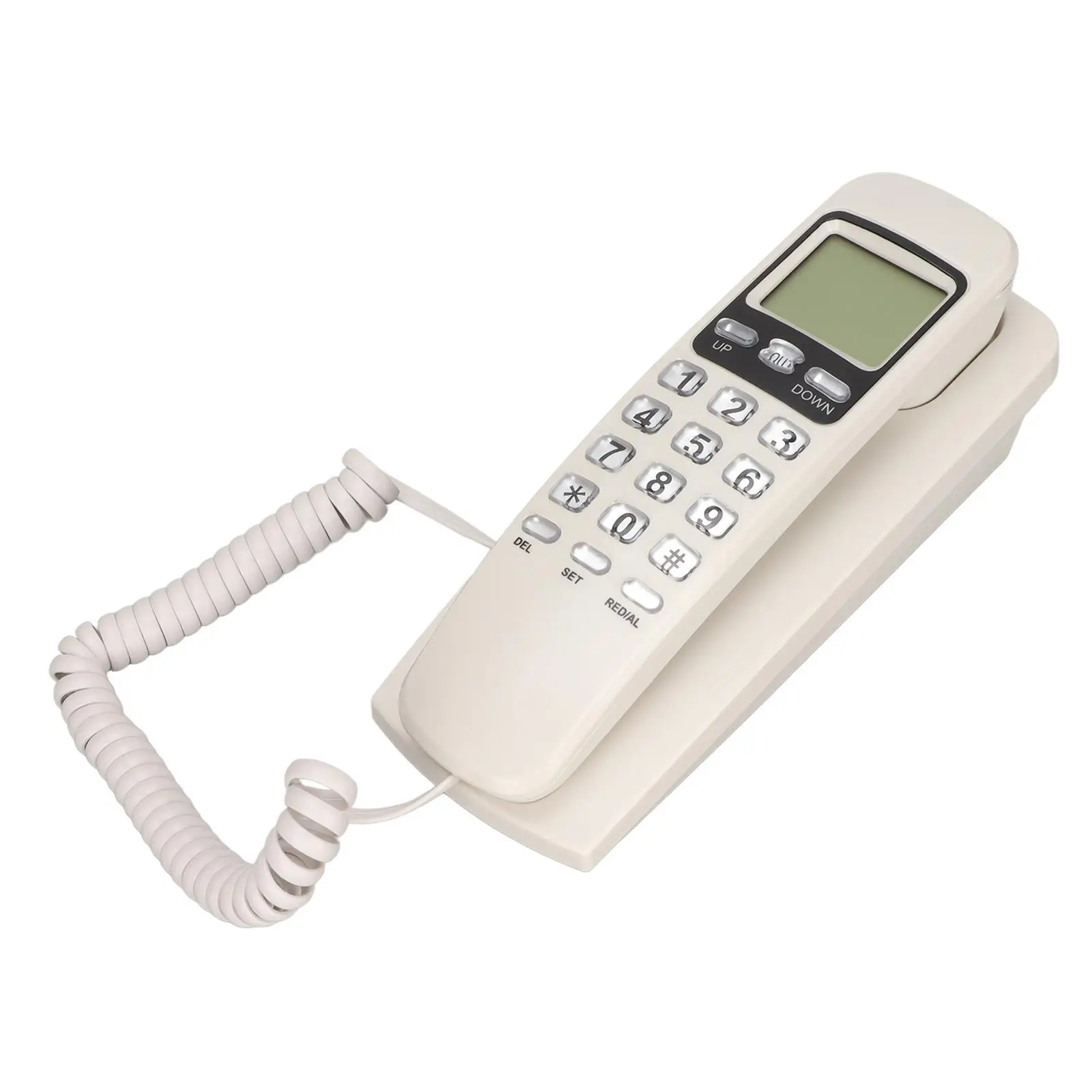 KXT777CID Corded Wall Phone with LCD Calendar Display, Landline Telephone for home