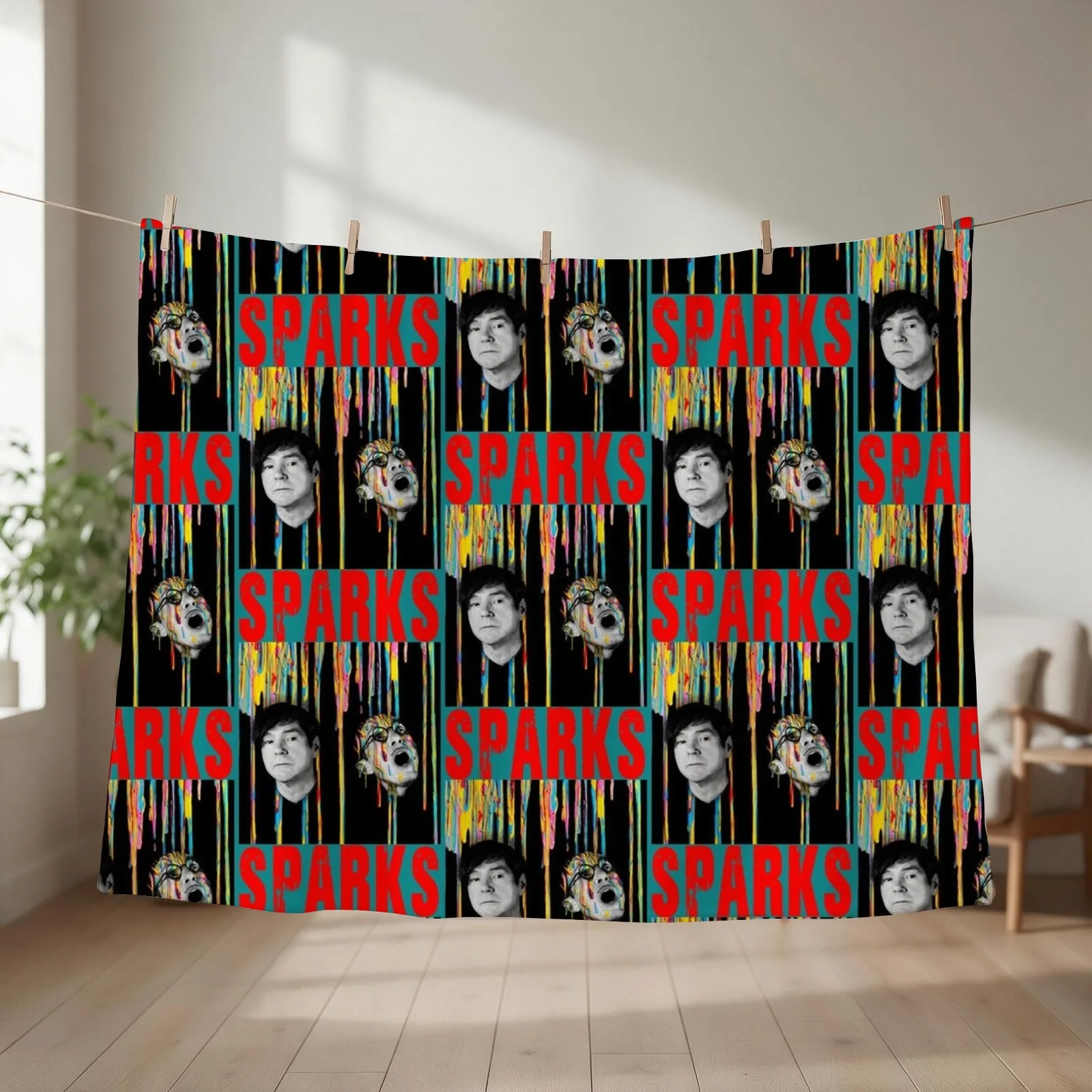 Sparks Band Throw Blanket couch cozy soft plush fuzzy picnic outdoor blanket