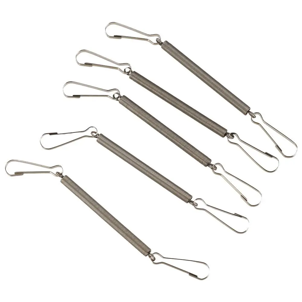 

Stainless Steel Metal Spring with 2 Clips Durable Replacement Spring Bracket Elastic Clip on Holder Cage Accessories