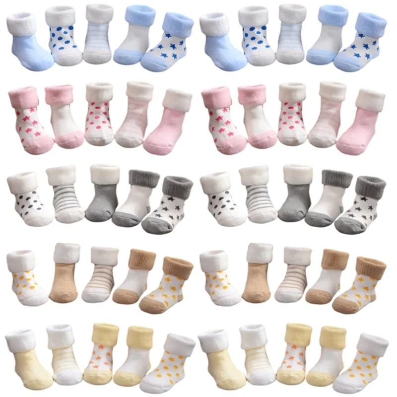 

J15U, 1 комплект хлопковых носков для новорожденных с эластичными краями, звездным дизайном, не царапается, для ухода за кожей