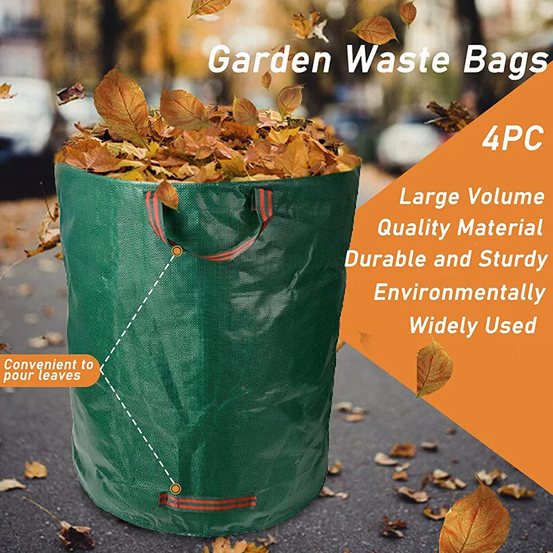 Durable Outdoor Lawn And Leaf Pp Waterproof Clean Trash Bags 39 Gallon With Handles