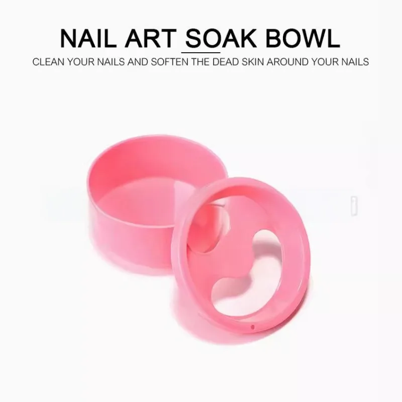 2 pezzi Nail Art Hand Wash Bowl ammollo Home Salon Glitter Nail Spa Bath Treatment cura delle mani Manicure rimuovi ciotola Soaker staccabile