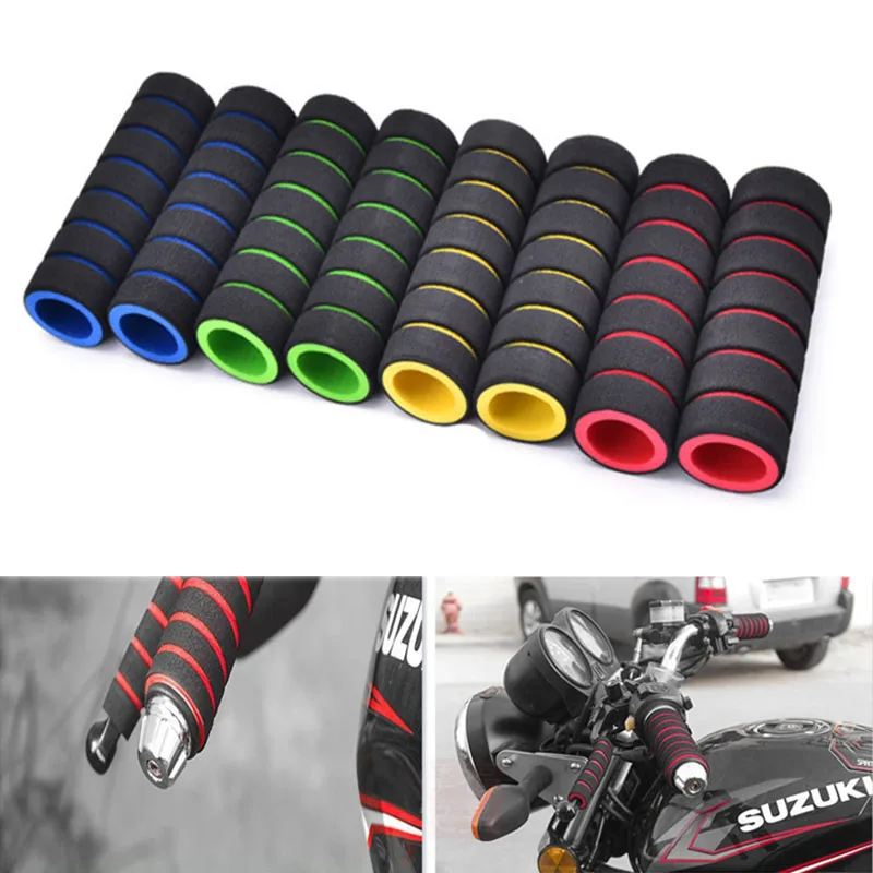 

4pcs/Set Grip Comfort Sponge Foam Handle Bar Universal Motorcycle Scooter Bicycle, 2pcs Handlebar Grip Cover + 2pcs Levers Cover