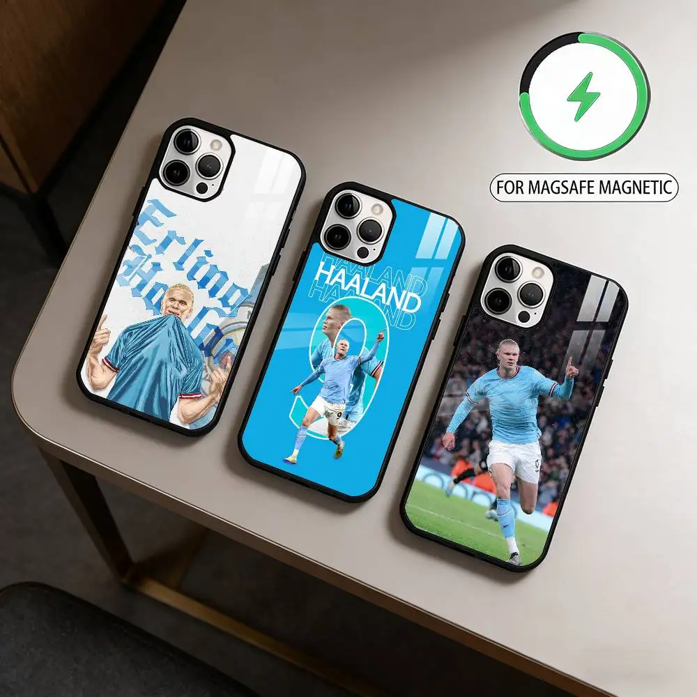 

Erling Haaland namber nine Magnetic For Magsafe Wireless Charging Phone Case For iPhone17,16,15,14,13,12,11 Plus,Pro Max