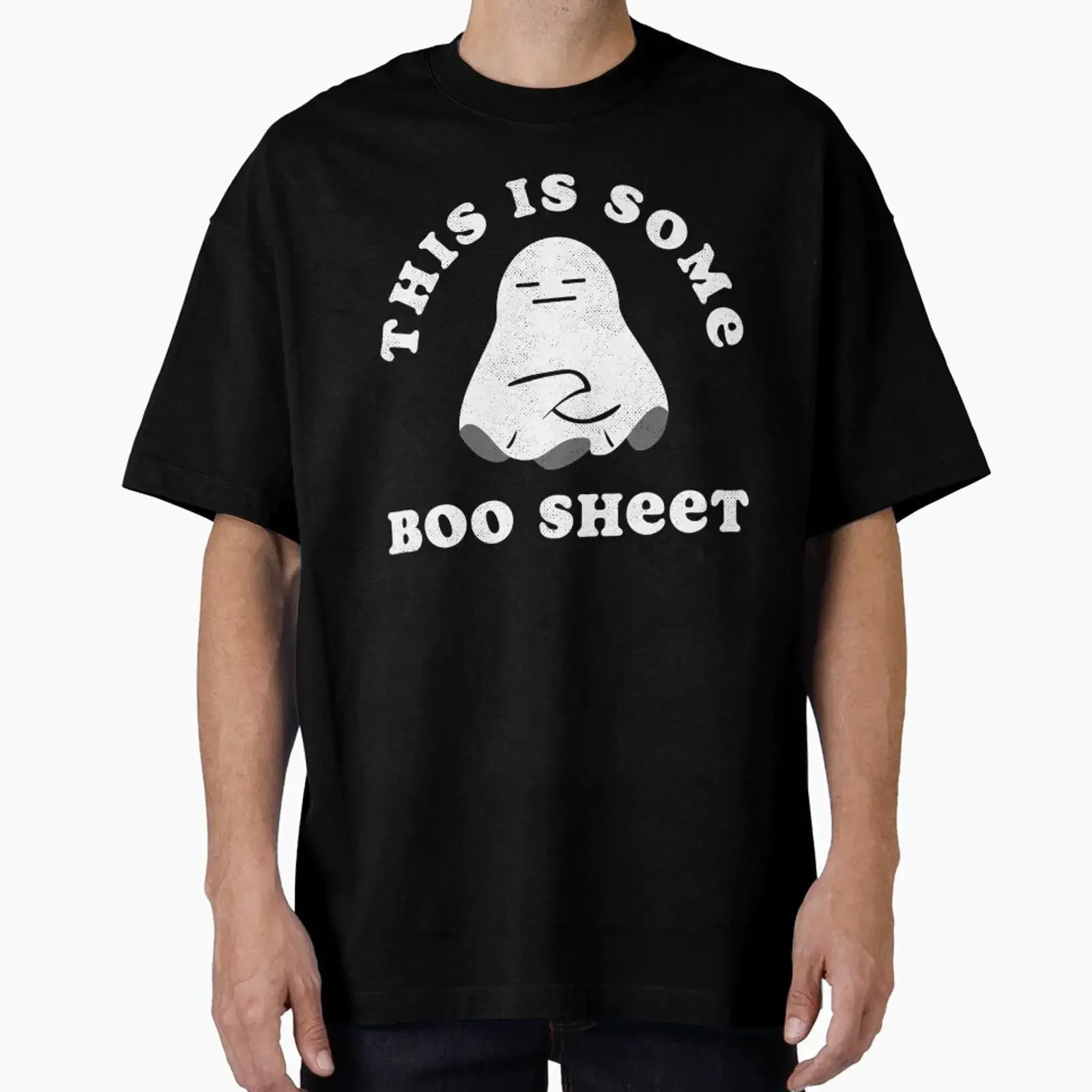 This Is Some Boo Sheet Funny Halloween Oversized T Shirt vintage Washed Comfortable Top For Everyday Wear fashion Unisex Soft