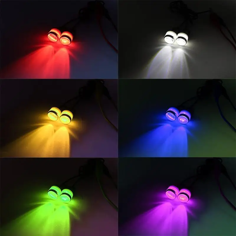 ·1 Set Eagle Hawk-Eye Light LED Strobe Motorcycle Lights Flashing Signal Lamp Reversing Daytime Running Light 12V White