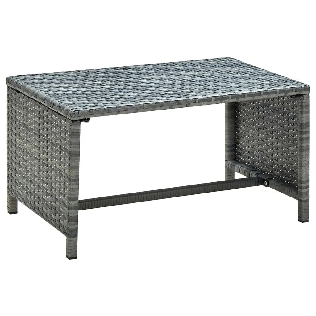

Café TablesModern Anthracite Wicker Coffee Table 27.6 x 15.7 x 15.0 in Stylish Indoor Outdoor Design