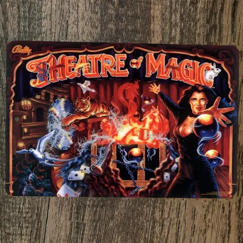 Theater Magic  Metal Wall Sign Video Game Arcade Poster