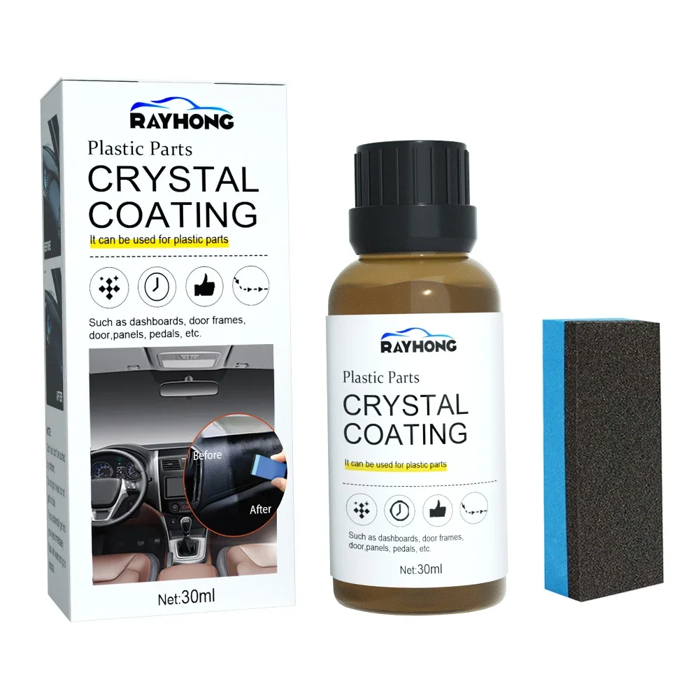 30ml Plastic Plating Crystal Coating Agent Wax Panel Auto Interior Car Plastic Renovated Coating Retreading Agent Car Care