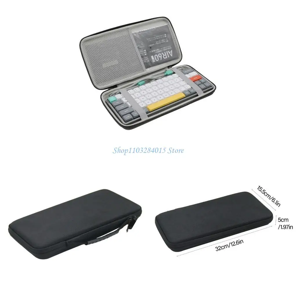 

R6FF Travel Friendly Keyboard Storage Box For NuPhy Air60 V2 Models Keyboards Case Offer Durability And Easy Portability