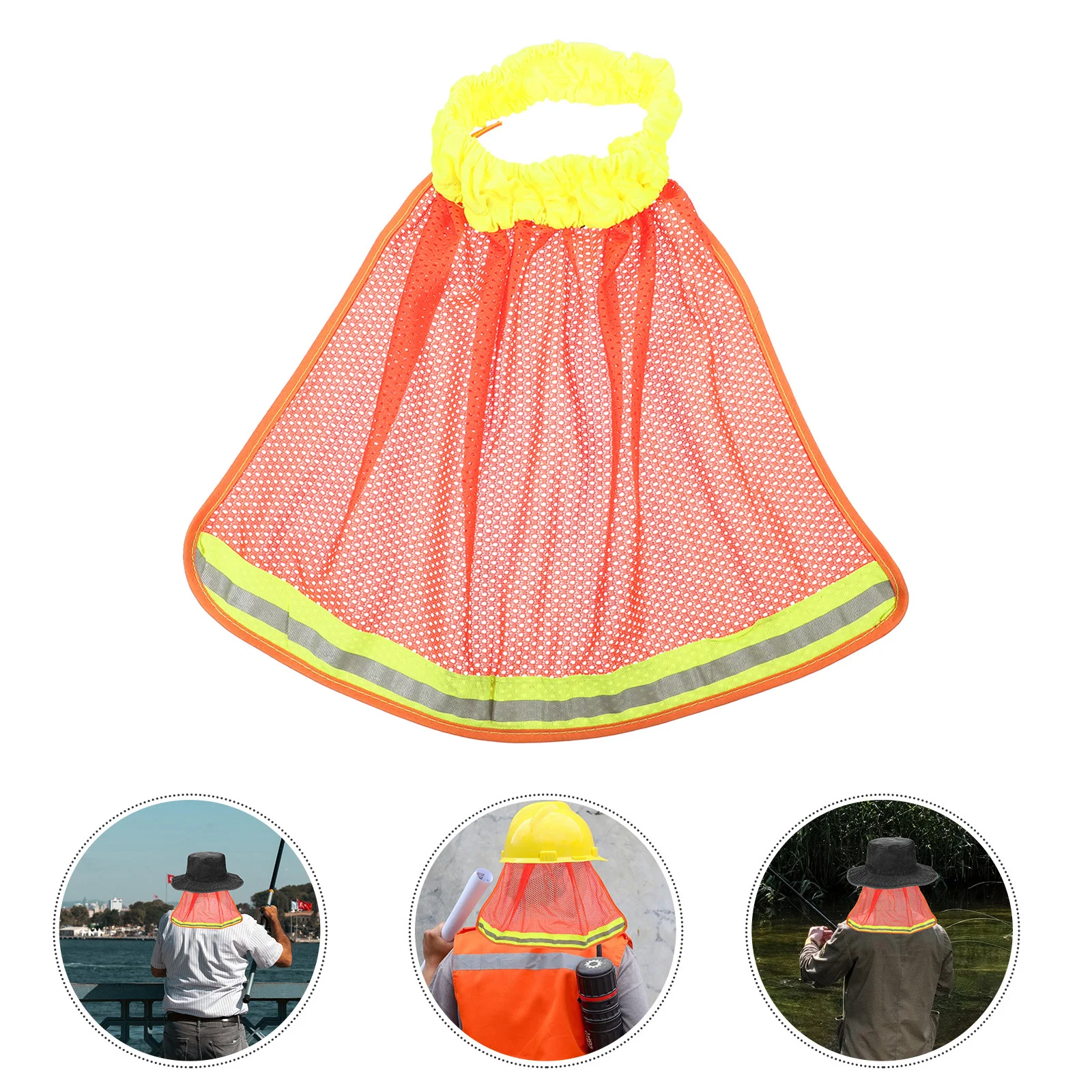 

2pcs Hard Hat Neck Drape Sun Protection Cover Uv Resistant Breathable Mesh Full Brim Adjustable Safety Accessory For