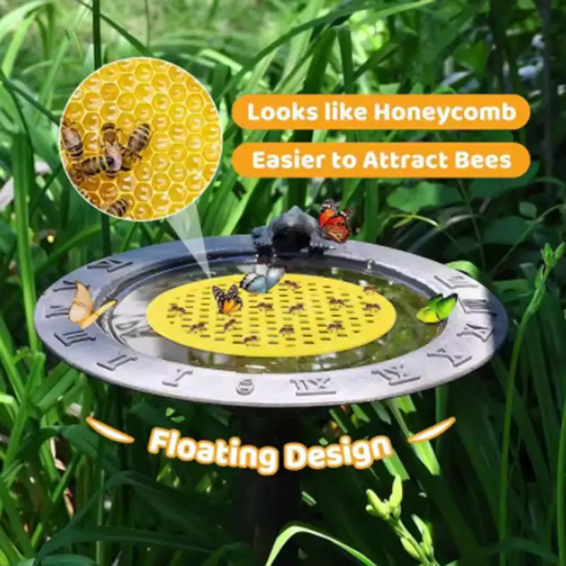 Floating Bee Island-Bee Waterer Bee Insect Drinking Tray EVA Beekeeping Setups Luring Insects Waterer Catcher Cups Round Flower