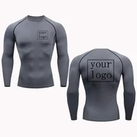 T-shirt de compression personnalisé pour hommes et femmes, haut à séchage rapide, logo imprimé, design original, entraînement de jogging, salle de sport, votre design, nouveau 6