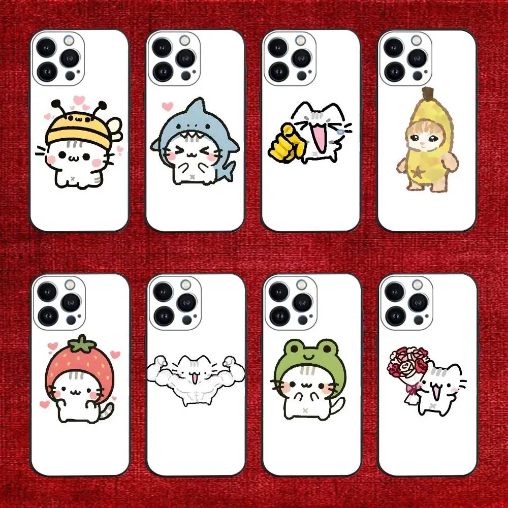 

Quirky and cute cat hand drawing Phone Case For iPhone 16e,16,15,14,13,12,11,Pro,X,XS,Max,XR,Plus,Mini Soft Black Cover