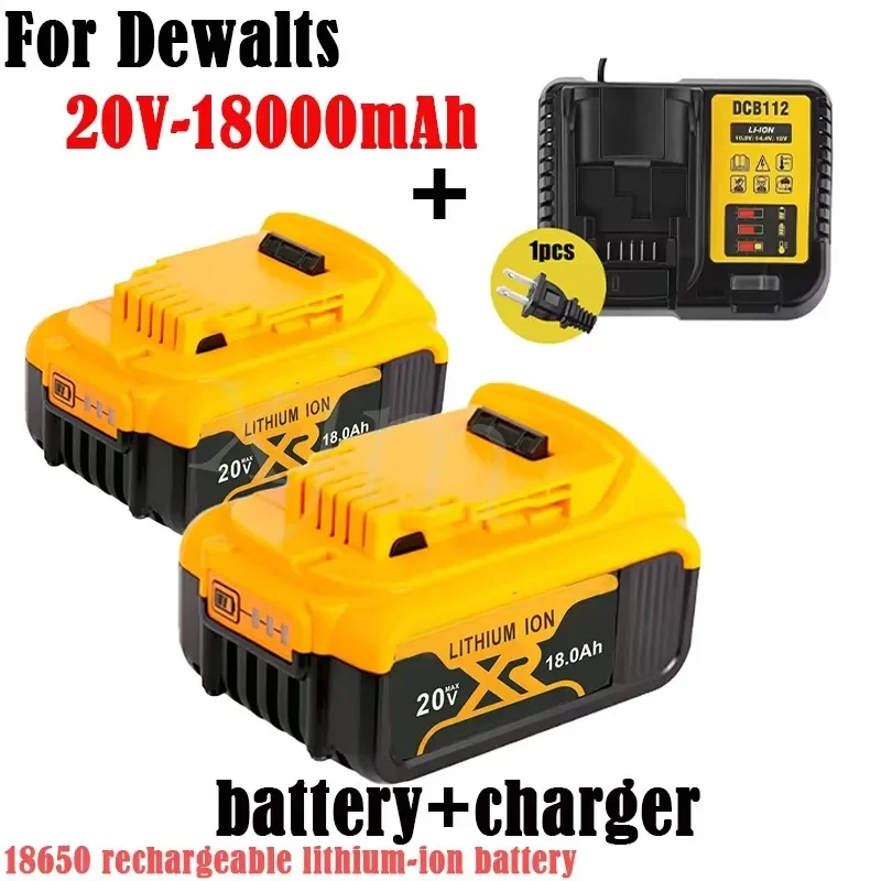 Original Electric tool18000mAh 20V forDewalt Power Tool Battery DCB206 20V 18.0Ah Battery DCB205 20V Battery DCB206 DCB204-2