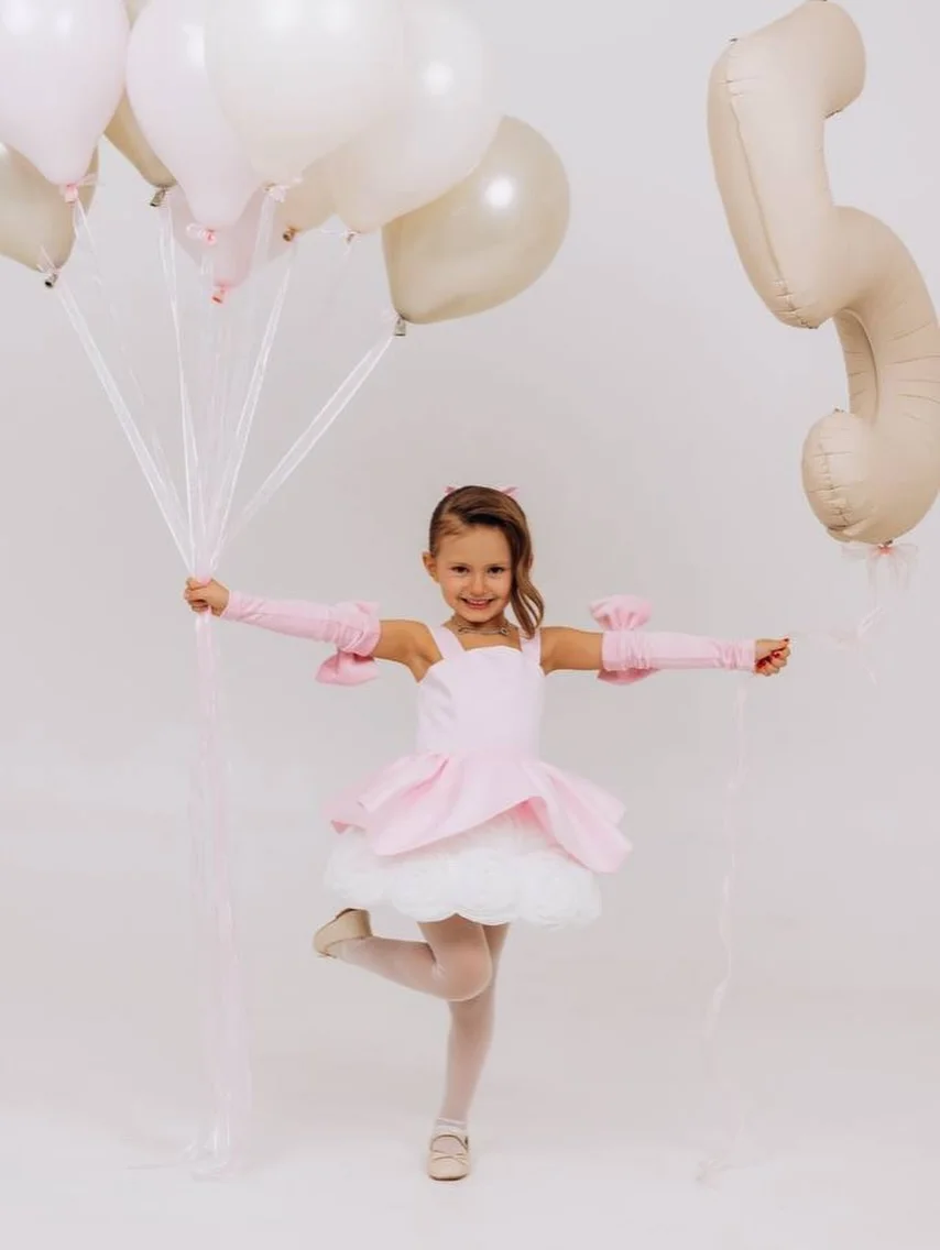 Princess Pink Flower Girl Dress for Wedding Sleeveless Puffy Knee Lenght Kids Infant Baptism Gowns First Communion Gowns Custom