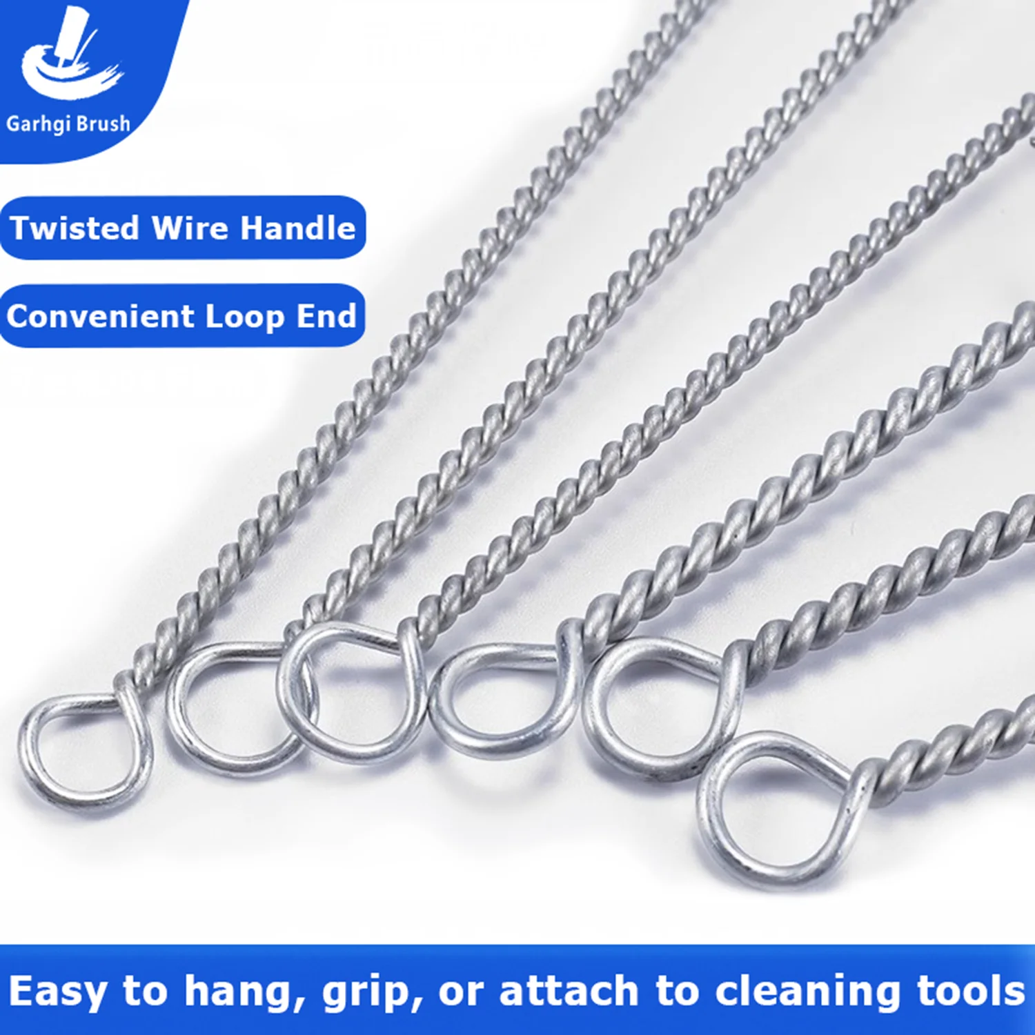 Szczotka druciana ze stali nierdzewnej o długości 500 mm, spiralna, skręcana, do rur, butelek, wąskich otworów, do głębokiego czyszczenia metalu i usuwania rdzy, narzędzia ręczne.