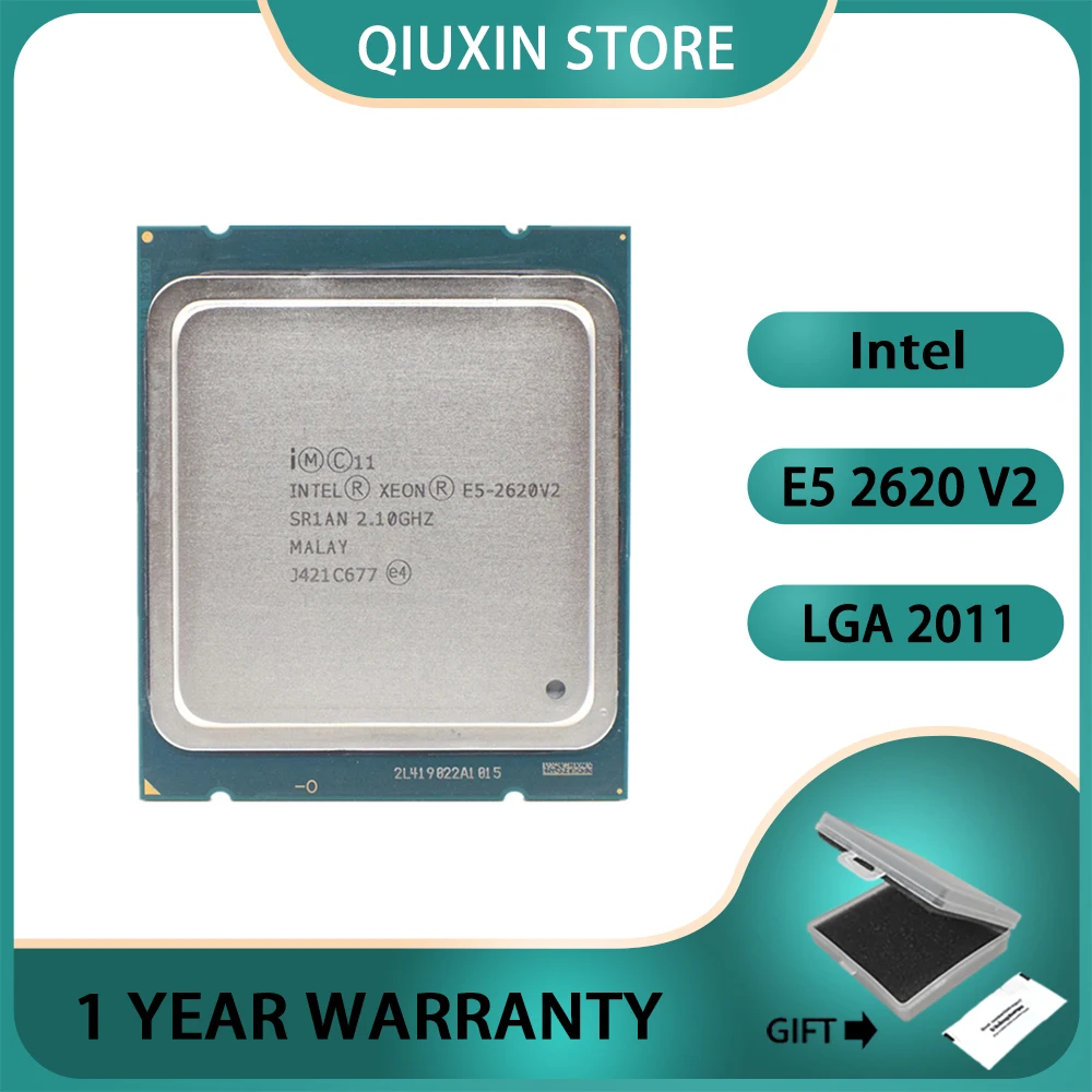 Intel Xeon E5 2620 V2 Processor SR1AN 6 Core E5 2620V2 Server  CPU support X79 motherboard LGA2011 2.1GHz 15M 80W