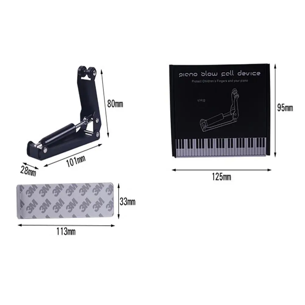 Ultra-thin Upright Piano Slow Soft Closing Fall Device Hydraulic Pressure Fallboard Decelerator Piano Descending Device