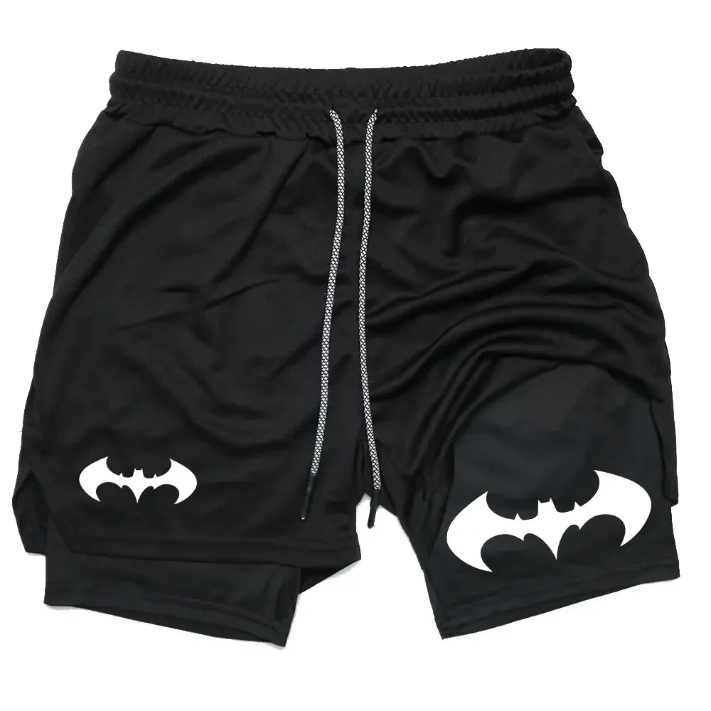 2025 Running Shorts for Man Gym Double-deck Workout Shorts 2 in 1 Quick Dry Training Short Pants Fitness Jogging  Sportwear