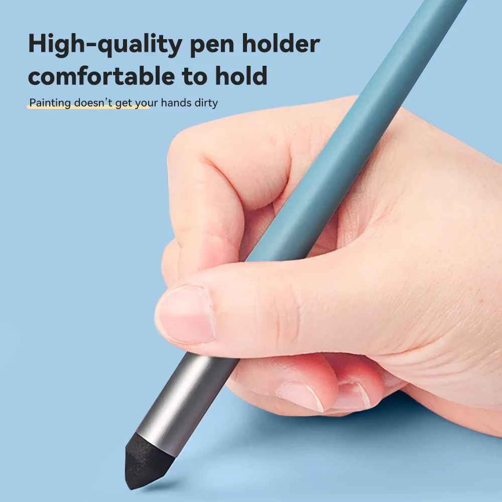 Professionele Schets Wrijven Pen Wasbare Spons Borstel Hellende/Ronde Tip Voor Olie Pastel Detail Verwerking Rendering Hoogtepunt