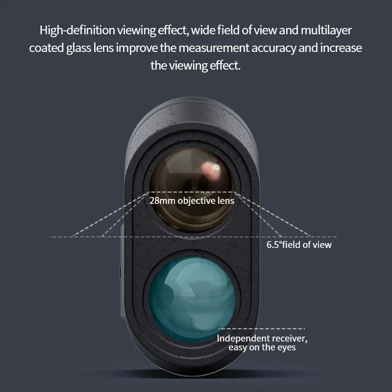 Telemetro laser 600/800/1000/1500M Vibrazione con blocco a batteria, inclinazione e asta portabandiera per golf, caccia, ricerca