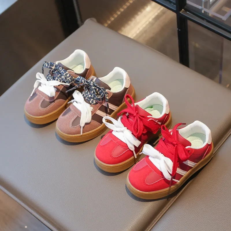 

Детские кроссовки, обувь для девочек, детская повседневная обувь с крючками и петлями на шнуровке, весна 2024, кроссовки для девочек и мальчиков от 26 до 36 лет