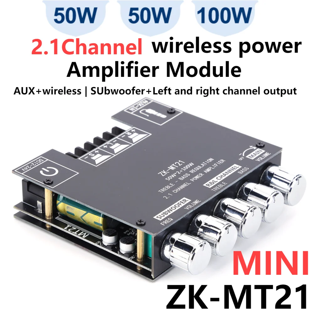 ZK-MT21 Bluetooth-compatible 2.1 Channel Bass Power Subwoofer Amplifier Board