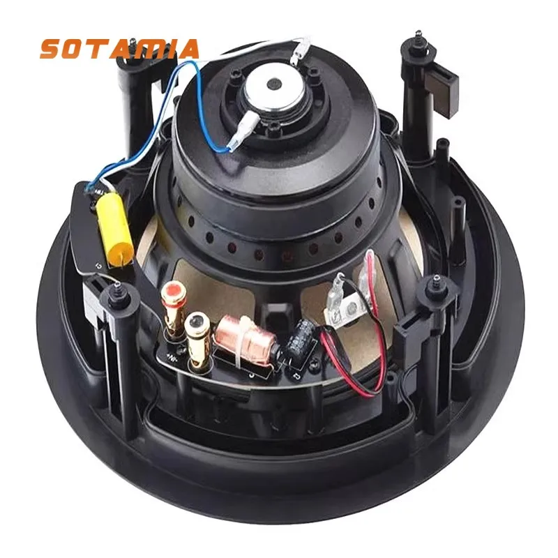 

SOTAMIA 1 шт. 8-тональный потолочный динамик 8 Ом 300 Вт 2 магнитная маска коаксиальный гофрированный край Hi-Fi динамик Bluetooth звуковая коробка