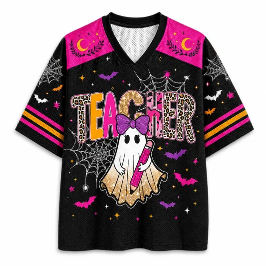 2026 Summer Hot Selling Retro Fun Halloween Print V-neck Y2K Fashion Jersey for Adults and Children Plus Size Sports T-shirt