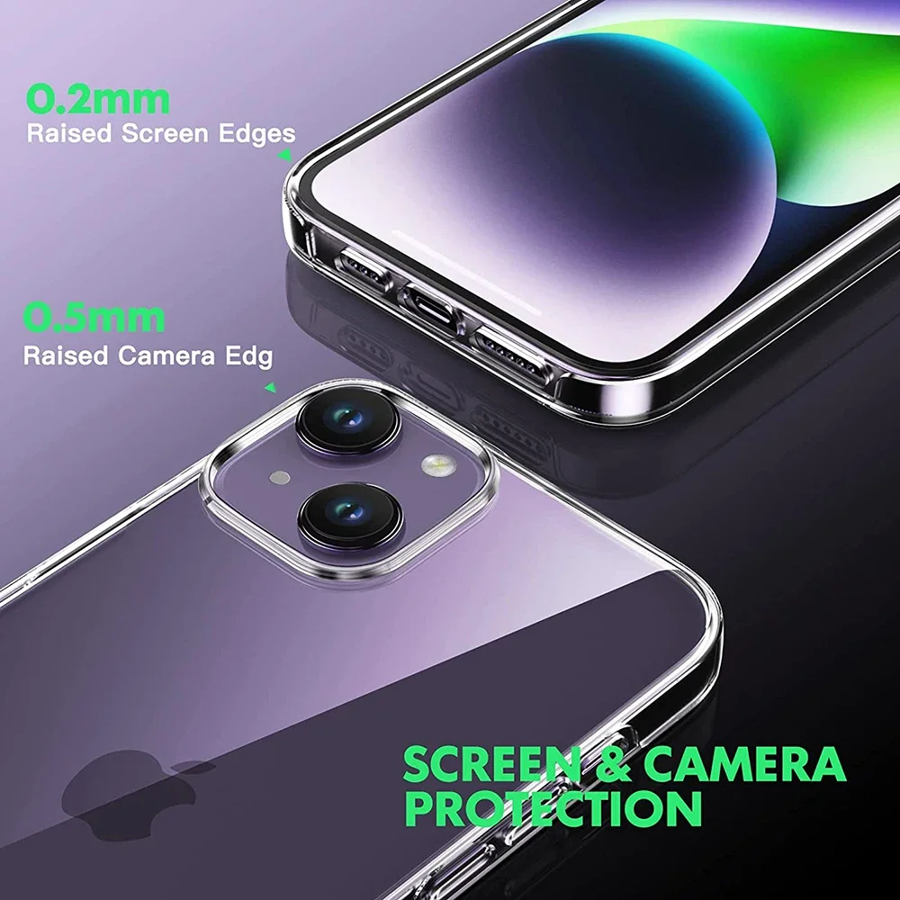 360° Full Cover Silicone Case For iPhone 15 Pro 14 13 12 Mini 11 Pro XS Max X XR SE 2022 2020 7 8 Plus Hybrid Soft PC Hard Shell