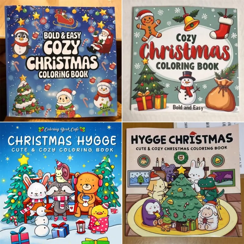 Christmas Theme Merry Christmas Coloring Book Montessori Gift Educational Graffiti Painting Book Relaxation Drawing Games Toys