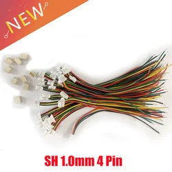 20sets Mini Micro SH 1.0mm 4 Pin JST Connector with Wires Cables 100mm