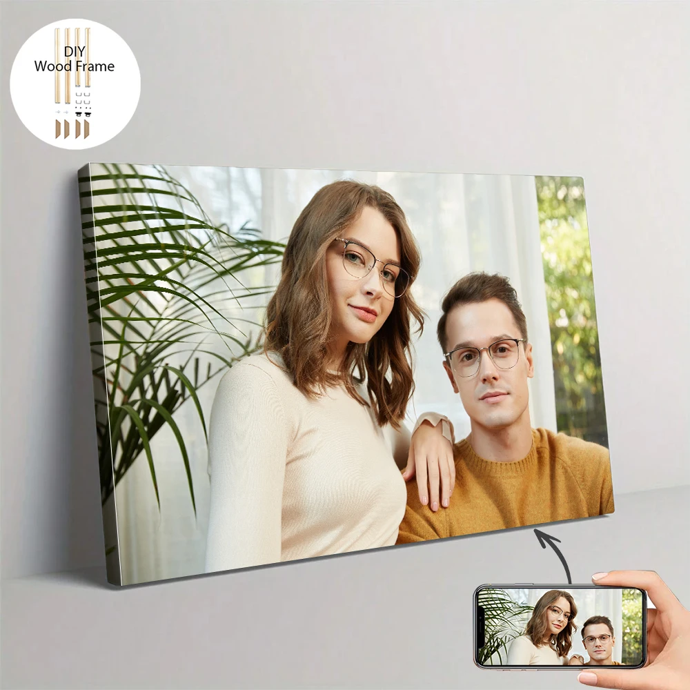 1 pc Custom Photo with DIY frame or frameless poster,Easter Personalized Canvas Print,Customizable Hanging Painting