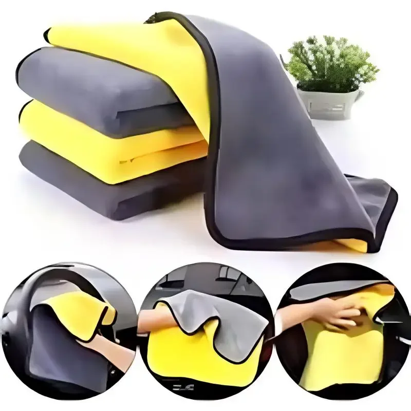 

Car Cleaning Towel Thick Double-layer Soft Quick Drying Cloth Household Cleaning Special Towel Cleaning Cloth Kitchen Film Cloth