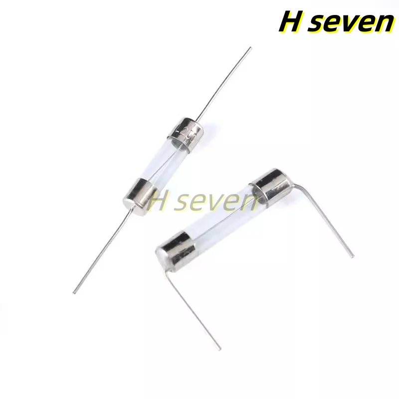 50pcs Glass fuse tube with pins 5x20mm/6x30mm fuse 250V 1/3/5A/10A/20A