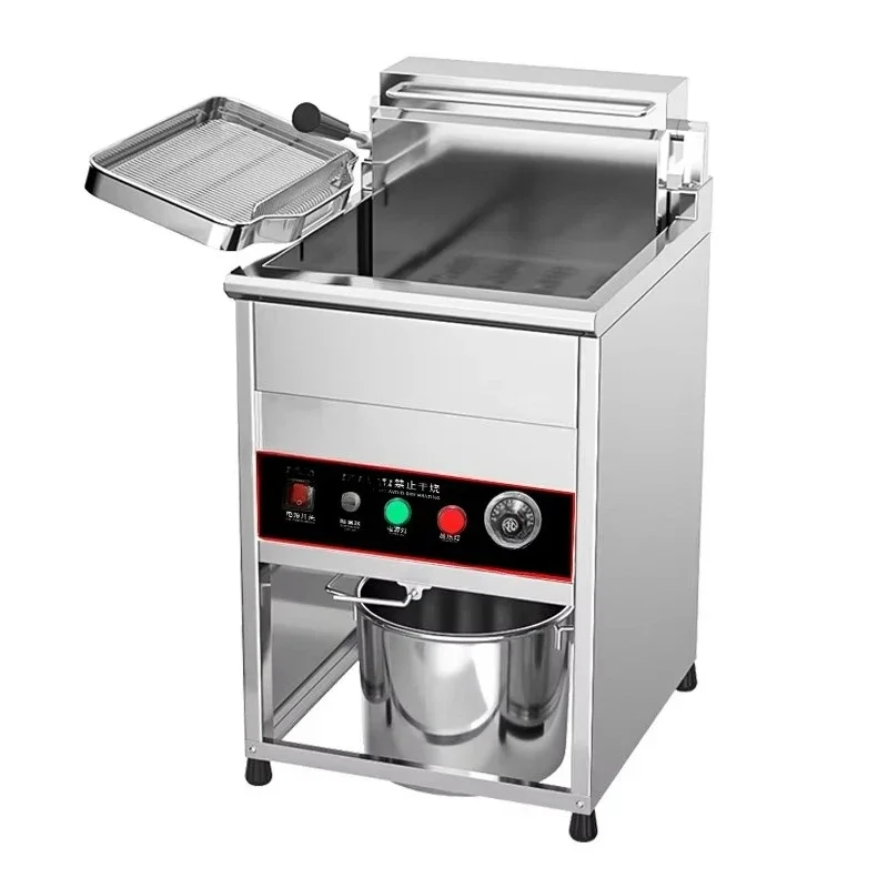Fast food restaurant kitchen fryer cover 20L 30L 40L 50L 304 stainless steel heating gas electric fryer