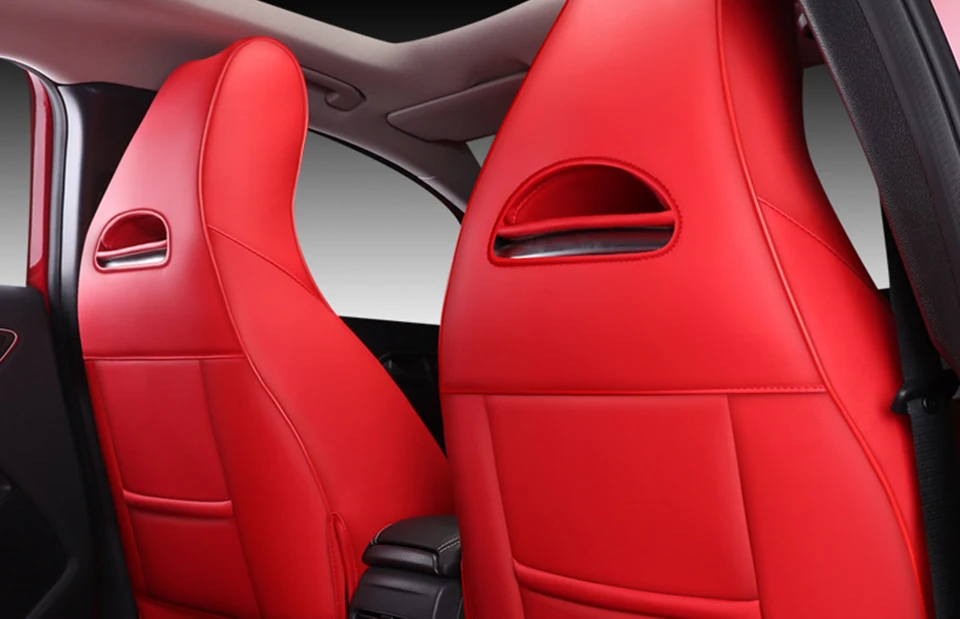 Maßgefertigte Ledersitzbezüge für Mercedes Benz GLA GLC CLA Luxus-Komplettset Innenausstattung Autozubehör – Detail 6