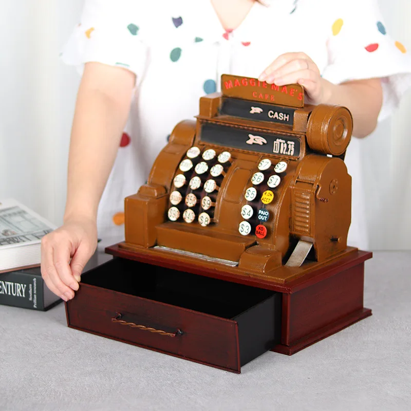 Vintage cash register models, old objects, photography props, bars, shops, nostalgic bar decorations