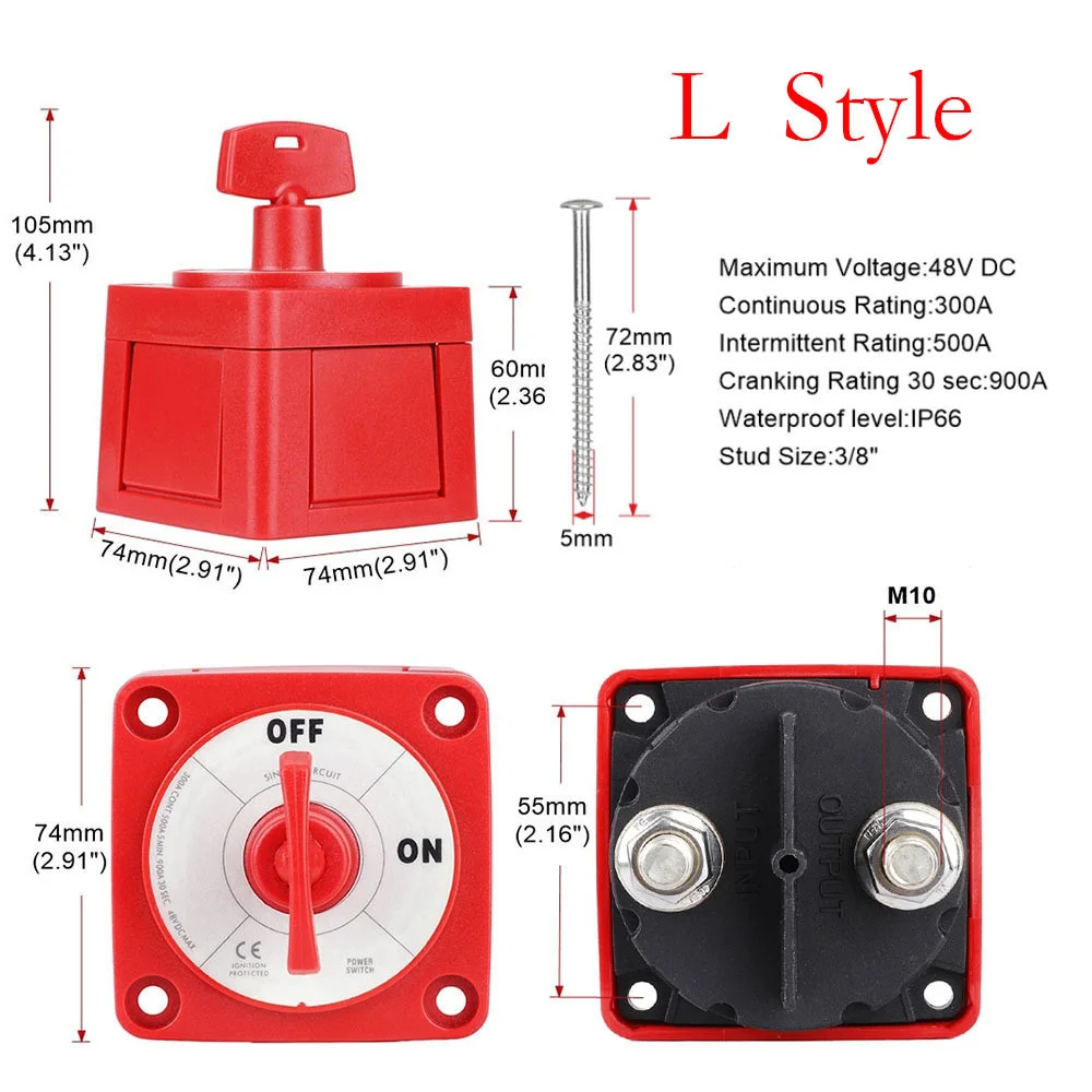 2 3 4 Positionen Massenschalter für 12V Batterie, 12V Batterietrenner, Kupplung, Drehschalter für Wohnmobil, LKW, Boot, 300tdi – Detail 12