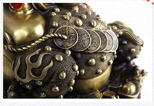 Feng Shui Money Toad|Frog, Lucky Money Toad Decorations,Ideal for Attracting Wealth, Feng Shui Decoration for Office, Home, Bedr