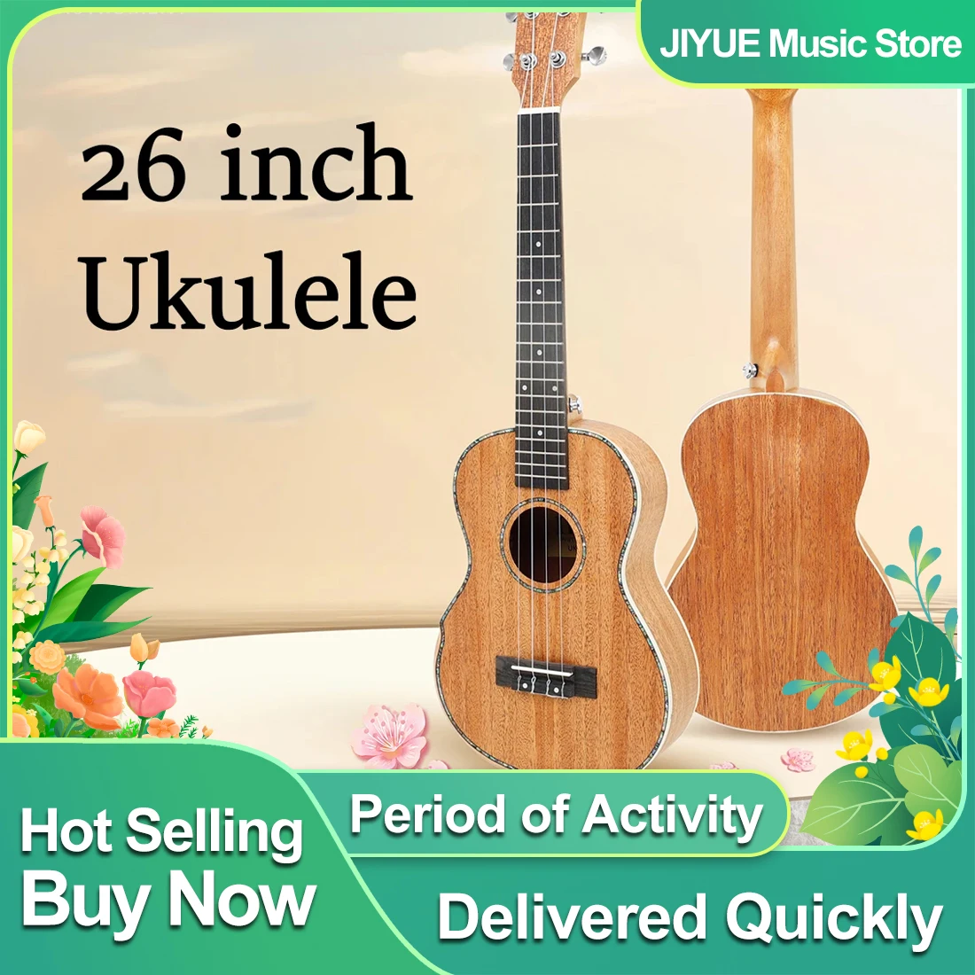 

IRIN 26 Inch Ukulele Guitar Arm protection Mahogany Concert Hawaii Ukulele With Tail Spike Guitar Music Instrument Gifts