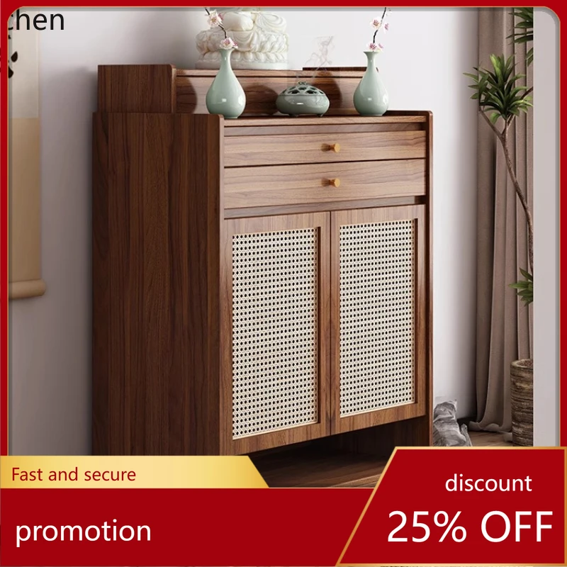 ZMLsolid wood rattan Buddhist table household Buddha table living room middle hall cabinet