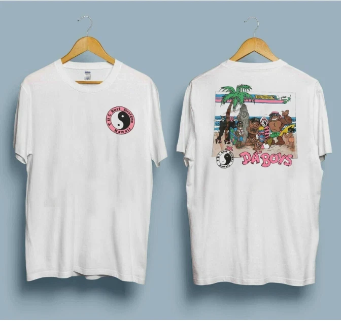 Camiseta Nova Estilo Vintage dos Anos 80 T&C Town&Country Surf Designs com Estilo de Skate Havaiano, 1986