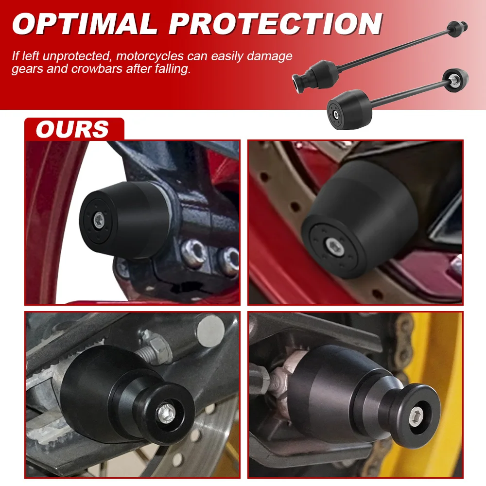 Motorcycle Wheel Protector Front Rear Wheel Axle Fork Crash Sliders Swingarm Spools G310R G310GS Aprilia RS660 Tuono 660 For BMW