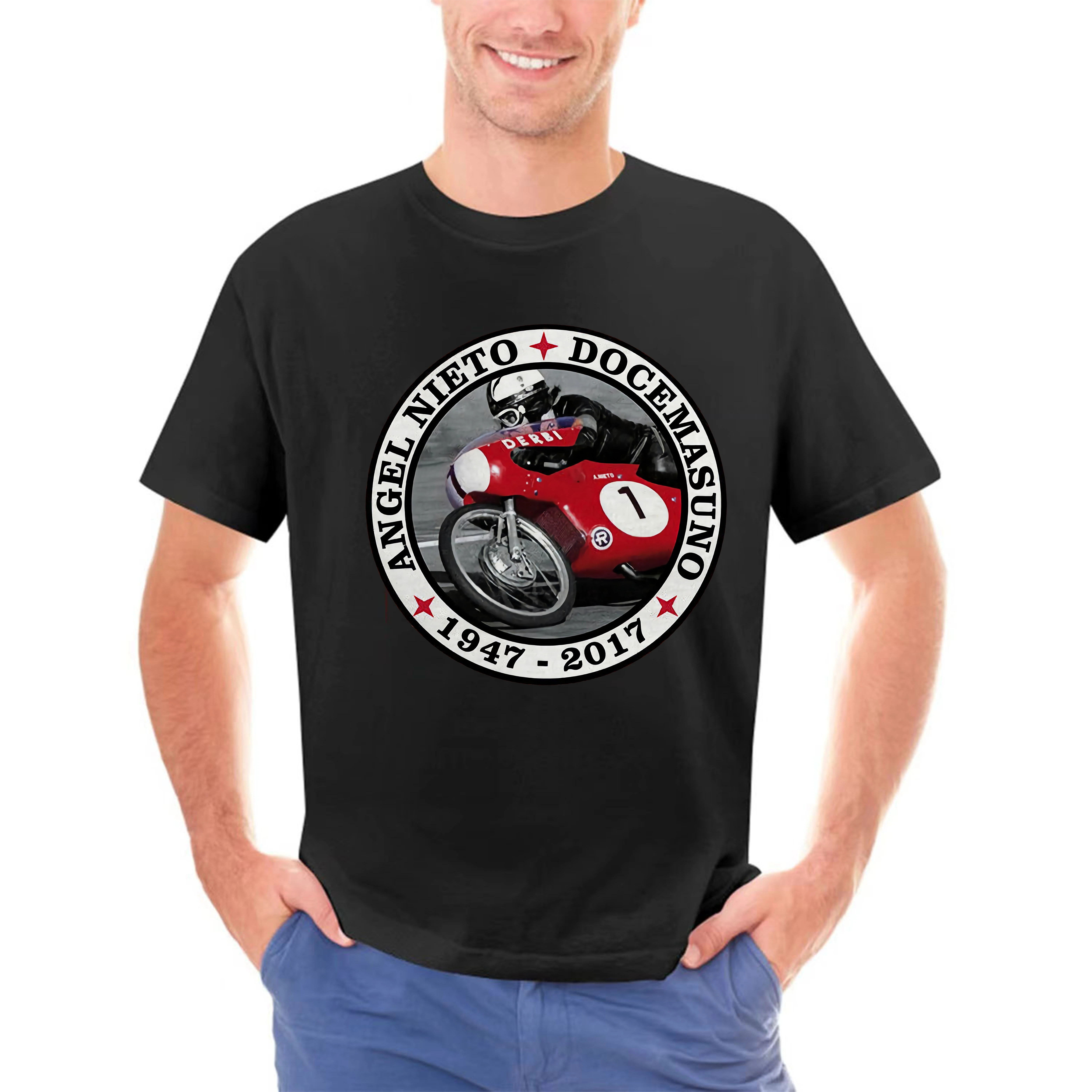 CAMISETA CAMICIA CHEMISE T-SHIRT HEMD ANGEL NIETO 12+1 MOTOCICLETA