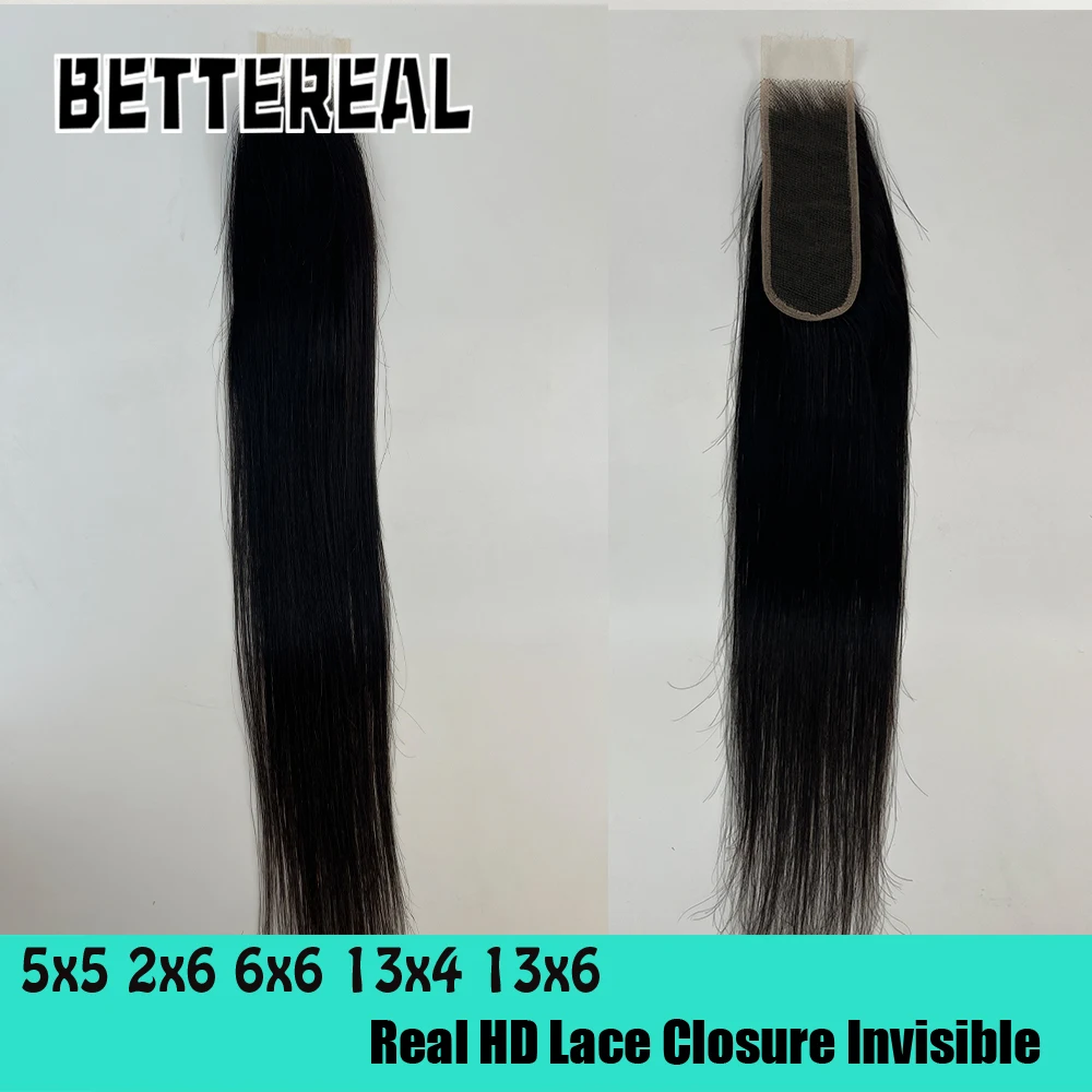 Bettereal HD 2x6 الدانتيل إغلاق جزء عميق قبل قطعها عقدة صغيرة غير مرئية تذوب الجلد 100% شعر ريمي الإنسان مستقيم/موجة الجسم #3