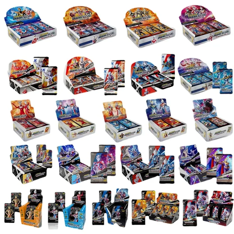 KAYOU Original Ultraman Complete Series Card Booster Pack Anime Figure Rare Collection Cards Flash Card Toy For Children Gift